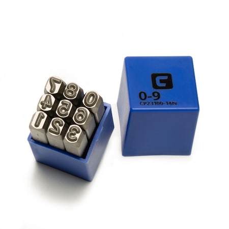 Capri Tools Professional 1/4 in Number Stamp Set, 9 pcs CP23100-14N